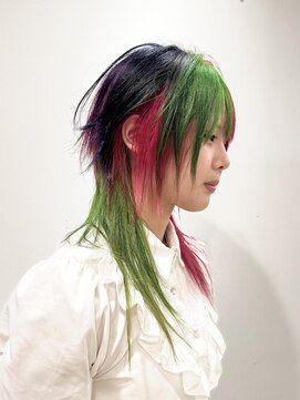 ノブレス(NOBLESSE) ウルフカット/デザインカラー