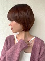 カバーヘア ブリス 上尾西口店(COVER HAIR bliss)&nbsp;小顔似合わせカット/丸みショートボブ×ココアベージュp上尾