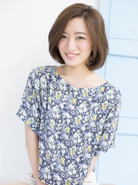 エイチバイシオミエイチ 神戸三宮(H by shiomi H) ボブ×ベージュブラウンカラー