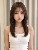 ノラ ギンザ(NORA GINZA) セミロングレイヤーレイヤーカット顔周りカット透明感カラー