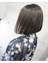 ヘアテリア リュウ 大塚(hair teria ryu) 肩レングスボブ×アッシュグレーカラー