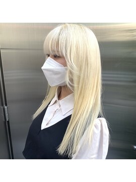 インク 渋谷(INK.) 抜きっぱなしブリーチ×韓国風顔まわりレイヤー