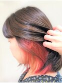 20代大人かわいいヘア　インナーカラー　ピンク　[草加/草加駅]