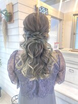 ジゼル 博多筑紫口店(GiseL)&nbsp;【杏実】ハーフアップ　お呼ばれヘア　結婚式アレン