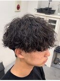 ツイストスパイラルパーマツイストパーマメンズマッシュパーマ