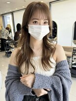 アース コアフュールボーテ 川中島店(EARTH coiffure beaute)&nbsp;ロングレイヤー_ブラウン_シースルーバング