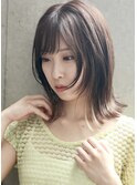ミディアムウルフにインナーハイライト@20代30代40代