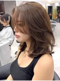 かきあげ前髪 レイヤーカット 表参道