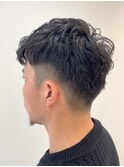 ショートツーブロック★ワンカールパーマ