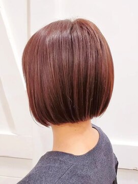 TJ天気予報 7mm 北名古屋店 髪質改善水素カラー/レッドブラウン/ミニボブ