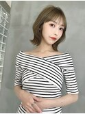 ショート ボブ インナーカラー 韓国風5611