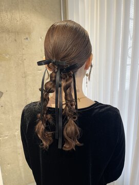 リリー(Lilley) マロンベージュ×小顔レイヤー×韓国風巻き×髪質改善