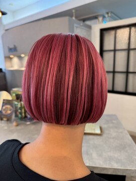 ヴィサージュバスク(VISAGE ba.s.k) 大人可愛いモーブローズぷつっとボブ♪