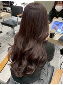 小顔/ロングレイヤー/黒髪/モカブラウン/ココアベージュ/256