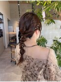 編みおろしヘアアレンジ