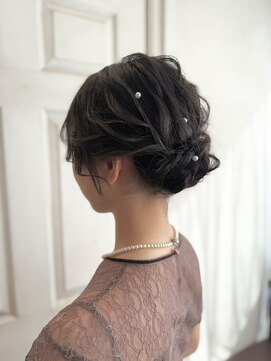 アロマ ヘアー ルーム 新宿3号店(AROMA hair room) 結婚式/二次会/アップスタイル/編み込みアレンジ/お団子シニヨン