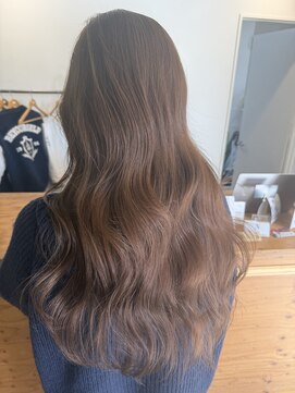 ナンバー(number+) 20代30代30代グレージュ髪質改善カラーヨシンモリ透明感