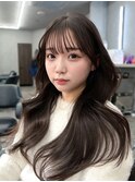 ハッシュカット/韓国レイヤー/ミディアムレイヤー/原宿/顔まわり