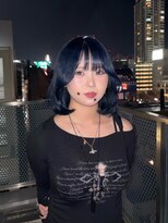 エル オオサカ 心斎橋店(L. OSAKA)&nbsp;ネイビーカラー/ボブカット