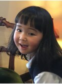 前髪パッツンキッズカット