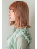 aRietta銀座*20代30代外ハネボブ×ベビーピンク×ハイトーン