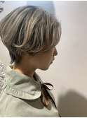 Lien☆ハンサムショート×ホワイトグレー×うざバング