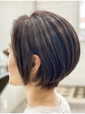 束感ショート/小顔補正立体カット/シークレットハイライト