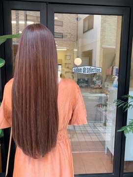 サロンドセレクション(salon de selection) 髪質改善ストレート×トレンドオレンジカラー