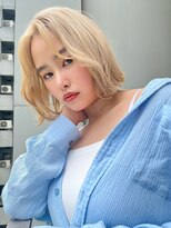 ロンドルーチェ 心斎橋(Lond luce)&nbsp;ダークアッシュ/ミディアムレイヤーカット［髪質改善/縮毛矯正］