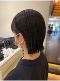 大人気◎暗髪×ぷつっと外ハネボブ