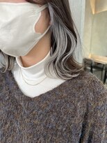 ロンド 表参道店(Lond)&nbsp;【Lond表参道倉崎涼】インナーカラーホワイト　イヤリングカラー