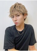 波巻きパーマツイストスパイラルパーマメンズツーブロックt1013