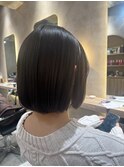ぱつっと重めボブ(^^)/