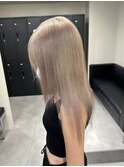 7944ブロンドベージュハイライトバレイヤージュハイトーンカラー