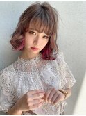 インナーカラー×ウェーブボブ【藤沢】