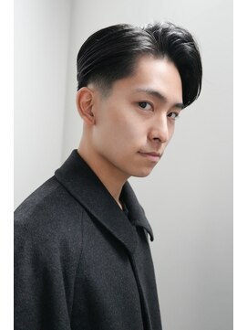 カーウォッシュバーバー(CARWASH BARBER) メンズカット韓国マッシュダークアッシュサイドパート1204