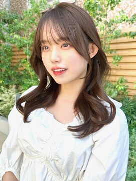 ミラリー トウキョウ(Mirareee Tokyo) 20代30代40代◎前髪パーマ韓国風巻きくすみベージュお団子ヘア