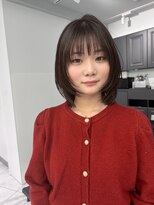 ゼスト ジグ(ZEST ZIGU)&nbsp;ロングボブ/顔周りレイヤー/オリーブブラウン/吉祥寺/竹下