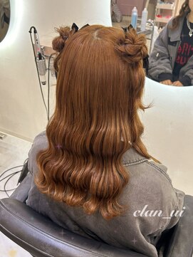 ヘア サロン クラン ソア 心斎橋店(hair salon clan soar) ハーフクラゲ【クランソア】ヘアメ/ヘアセット/心斎橋