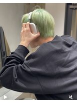 ソル 栄矢場町(SOL) ペールグリーン韓国カラーメンズカットミントカラー