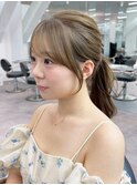 ロングミルクティー美髪韓国ヘア顔周りレイヤー_ba555771