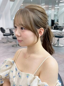 アルバム 新宿(ALBUM SHINJUKU) ロングミルクティー美髪韓国ヘア顔周りレイヤー_ba555771