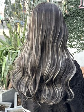 ディモアンド 表参道(Dimo&) xハイライト/イメチェン/ホワイトブロンド/外ハネボブ/美髪/