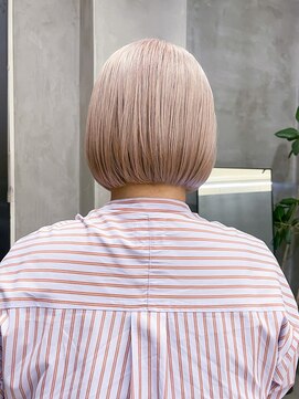 テトヘアー(teto hair) ケアブリーチダブルカラーミルクティーベージュボブブリーチ