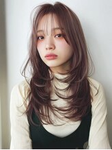 アジールヘア 所沢プロペ通り店(agir hair) 美髪レイヤーカット◎透明感グレージュ×顔周り