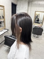 ルノン フィージュ(LUNON fieju)&nbsp;黒髪クラゲヘアーオリーブグレー小顔ココアベージュ