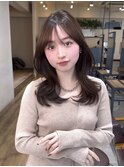 美髪レイヤーカット／くびれ巻き髪/ベージュカラー