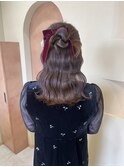 ハーフアップアレンジ