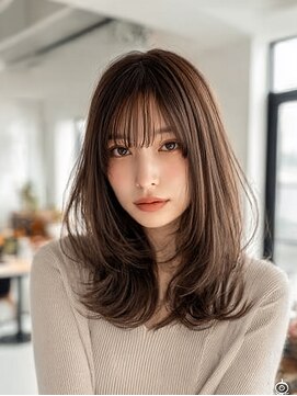 ダル 渋谷/表参道(DAL.) レイヤーカット髪質改善カラー透明感カラー顔まわりカット