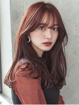 ダル 渋谷/表参道(DAL.) 顔周りカットハッシュカットダークブラウンワンホンレイヤー韓国